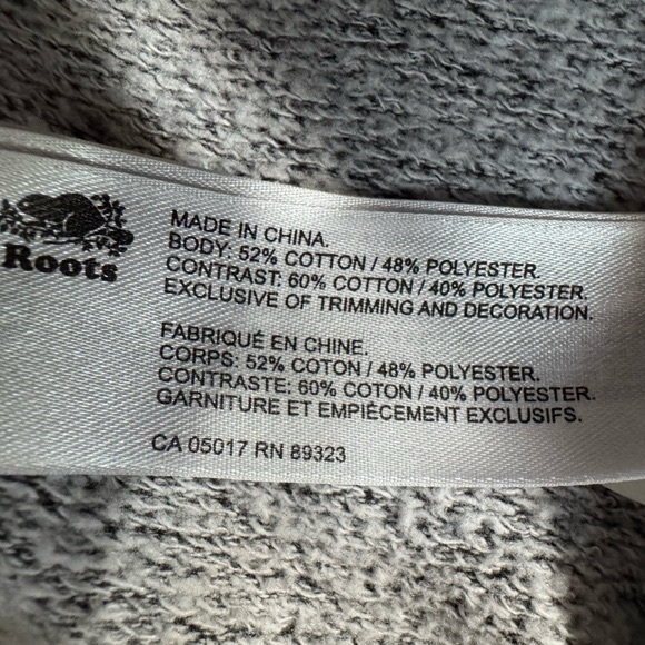 Roots Kids Zippered Zip Up Charcoal Grey Black Hoodie Sweatshirt Girl Boy Unisex - Picture 11 of 12